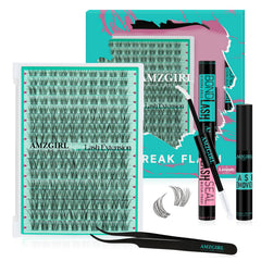 AMZGIRL LASH 160pcs natural lash clusters for at-home salon-style looks