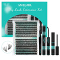 AMZGIRL LASH Clusters Kit 320Pcs – DIY Eyelash Extensions with Bond and Seal