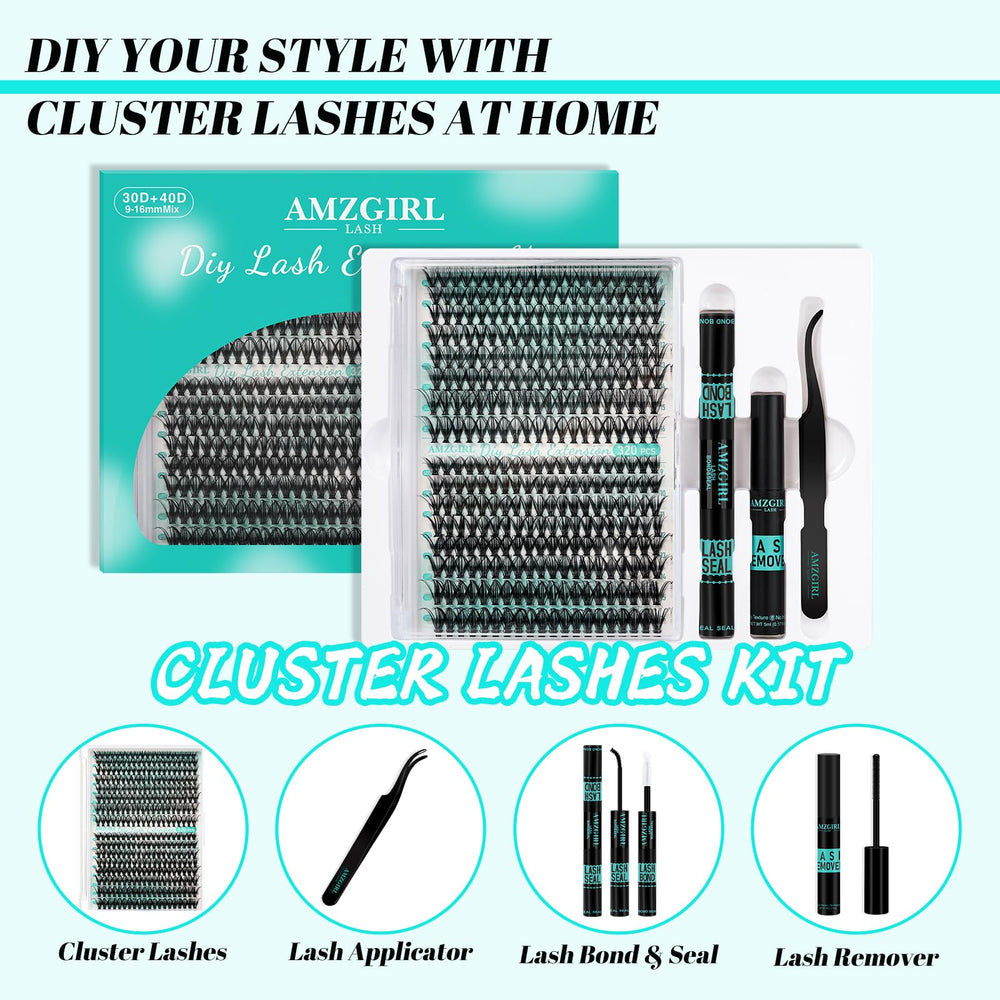 AMZGIRL LASH Clusters mixed lengths 9-16mm allow versatile styling