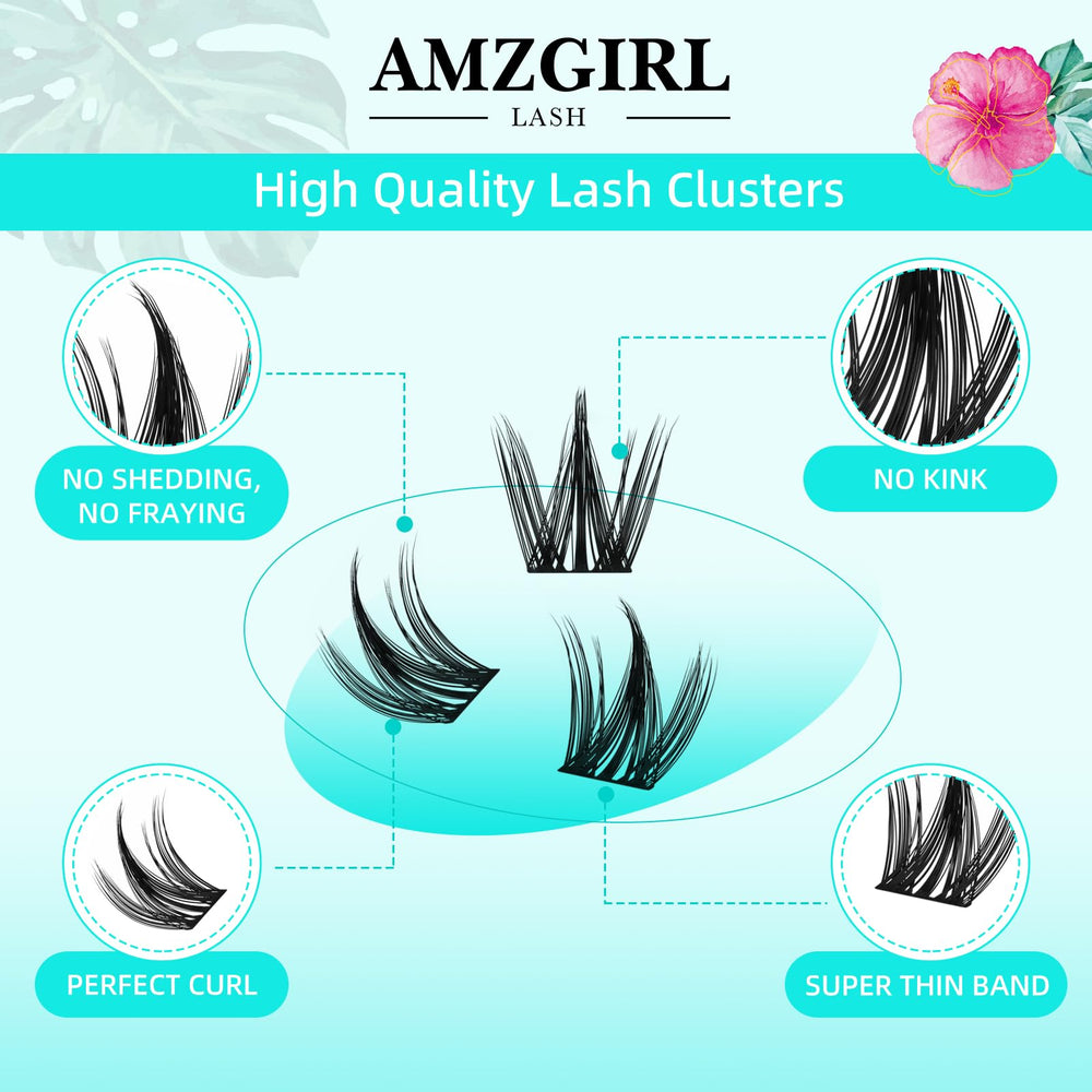 AMZGIRL LASH wide-band design blends with natural lashes for a seamless look.