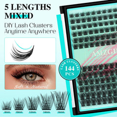 AMZGIRL LASH D curl clusters 8-16mm offer versatile look options