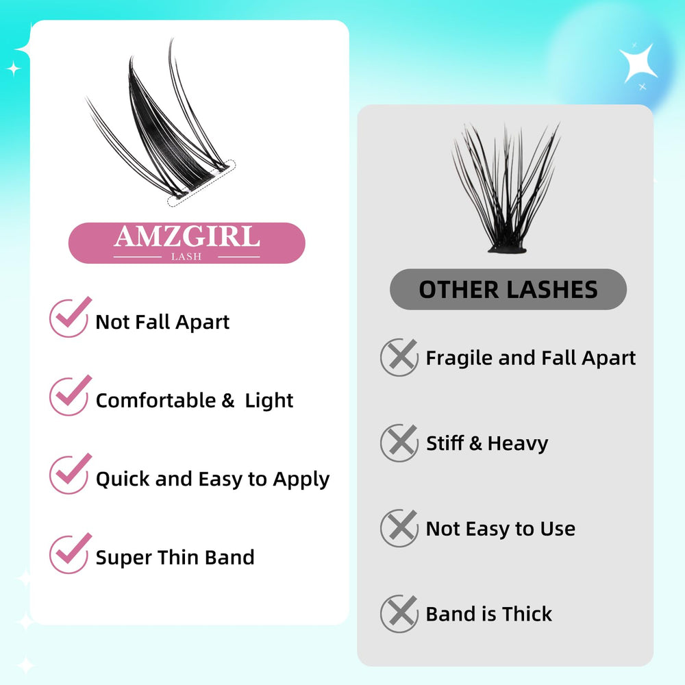 AMZGIRL LASH quick 3-minute application for anime-inspired eyes at home