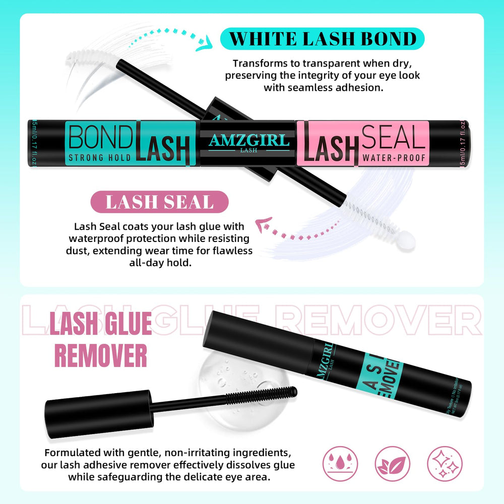 AMZGIRL LASH remover for gentle, easy cleanup after wear