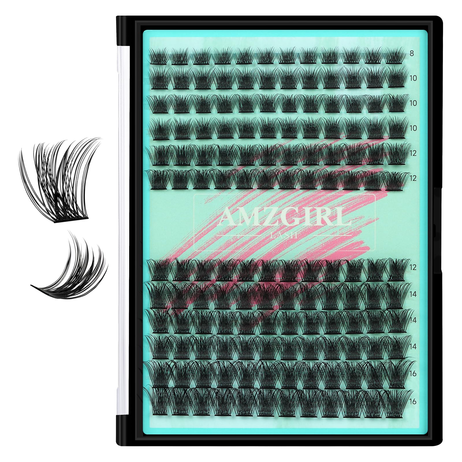 AMZGIRL LASH Midnight cluster extensions in 144 pieces for natural daily wear