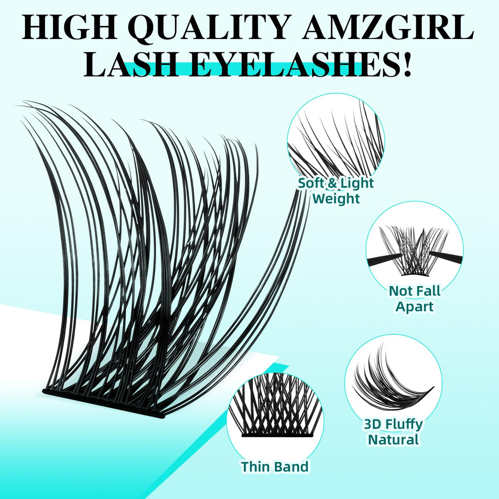 AMZGIRL LASH ultra-fine 3mm stems deliver lightweight comfortable wear