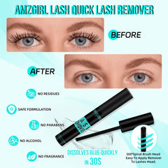 AMZGIRL WATERPROOF LASH GLUE close-up highlighting durable bond for all-day wear