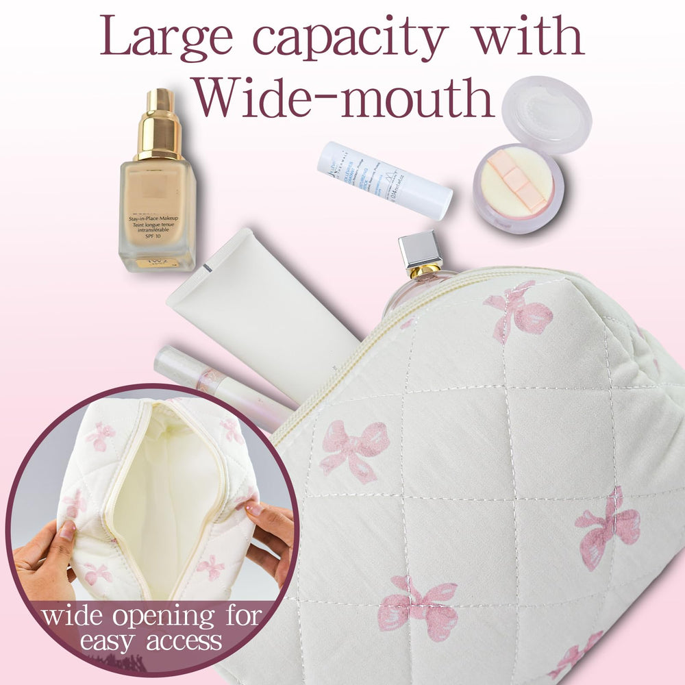 AMZMA cotton makeup bag in soft-touch fabric, lightweight and durable.