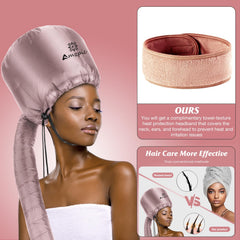 Amzpic heat protection headband shields neck and ears for longer conditioning sessions.