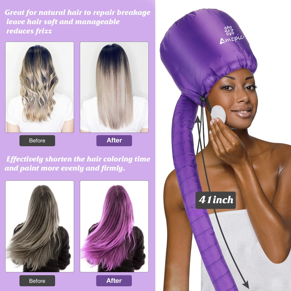 Amzpic bonnet's wide, deep design covers back, front, and edges for even warmth.