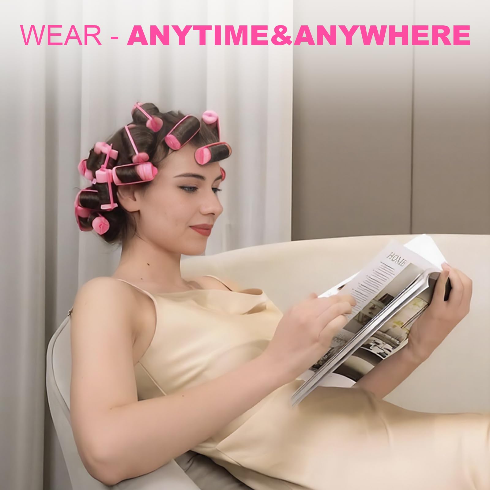 Amzpus retro waves with soft foam rollers for vintage-inspired looks
