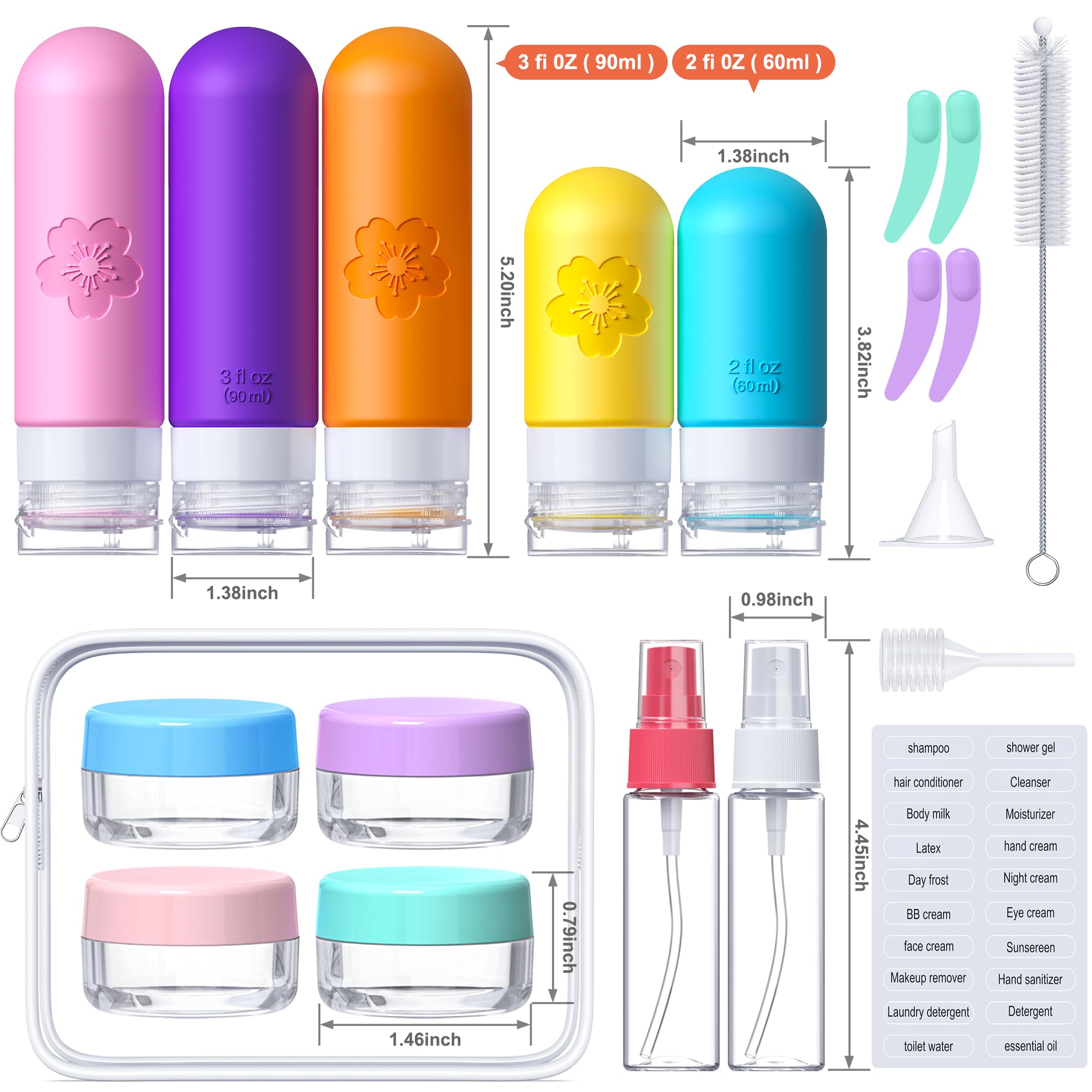 Amzrole leak-proof-design travel bottles prevent spills during travel