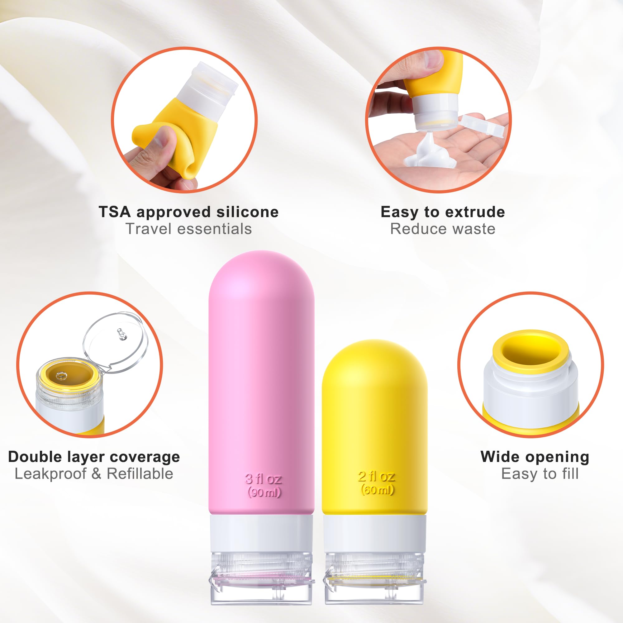 Amzrole silicone travel bottles feel safe and durable