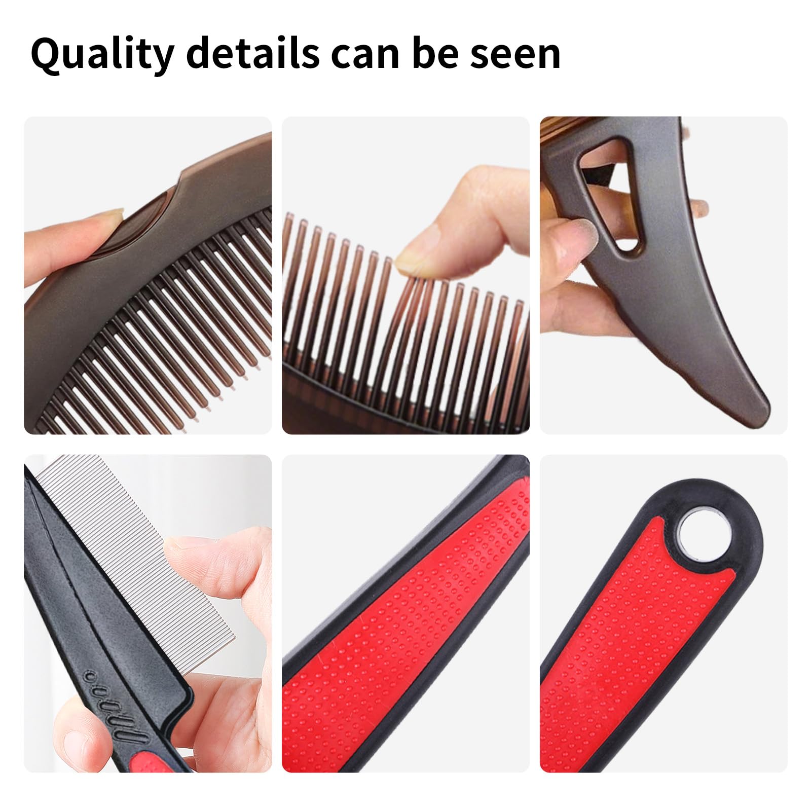 AMZWISH Psoriasis Scalp Detox Comb with hollow teeth trapping oil and debris.