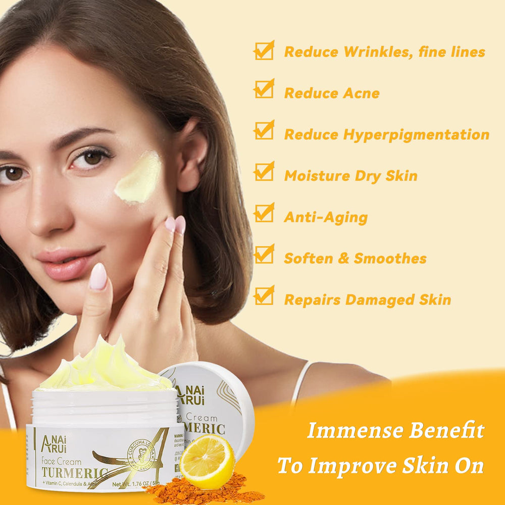 ANAI RUI crema facial vitamina C, textura cremosa para piel suave y luminosa