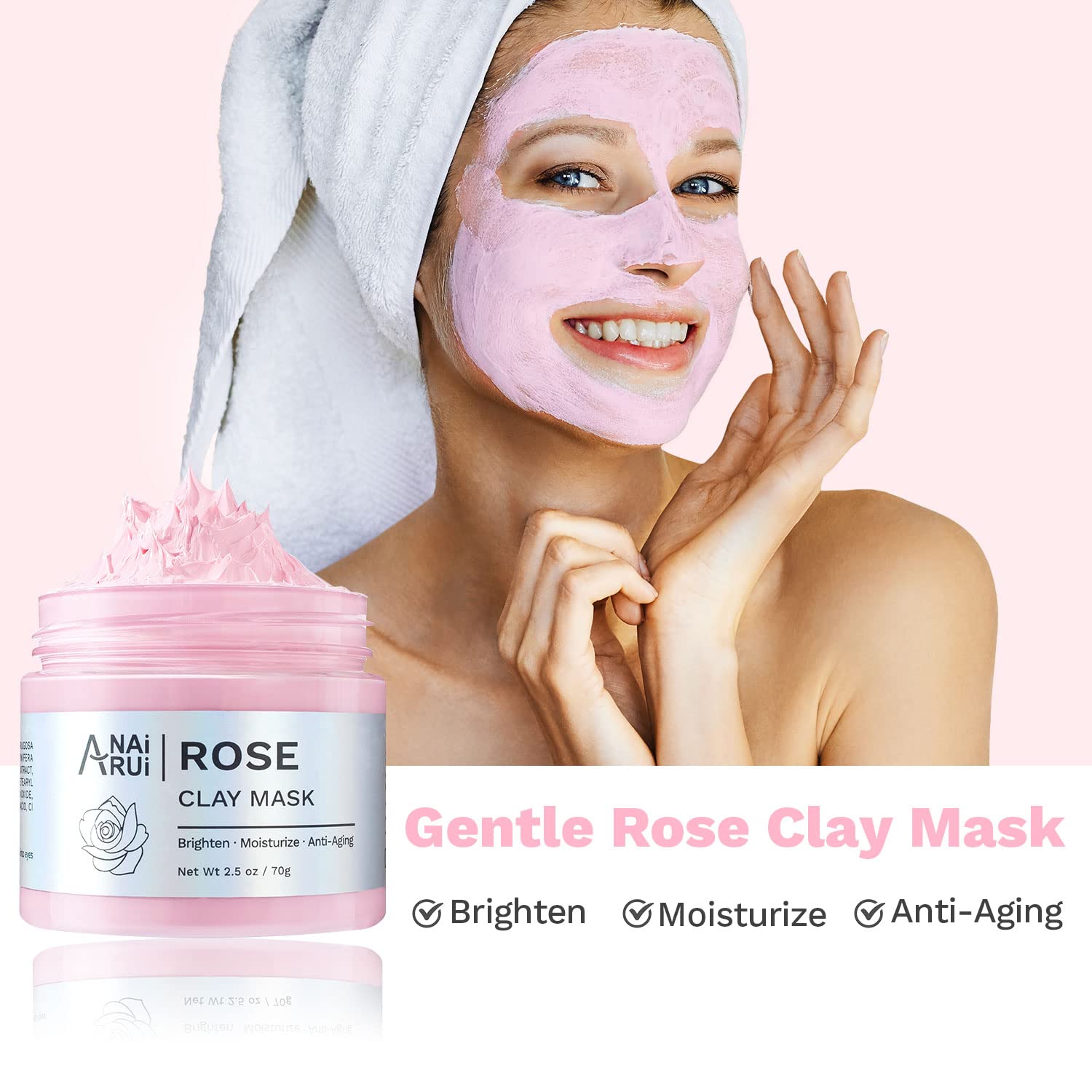 ANAI RUI Face mask applicator brush for even coverage and less waste.