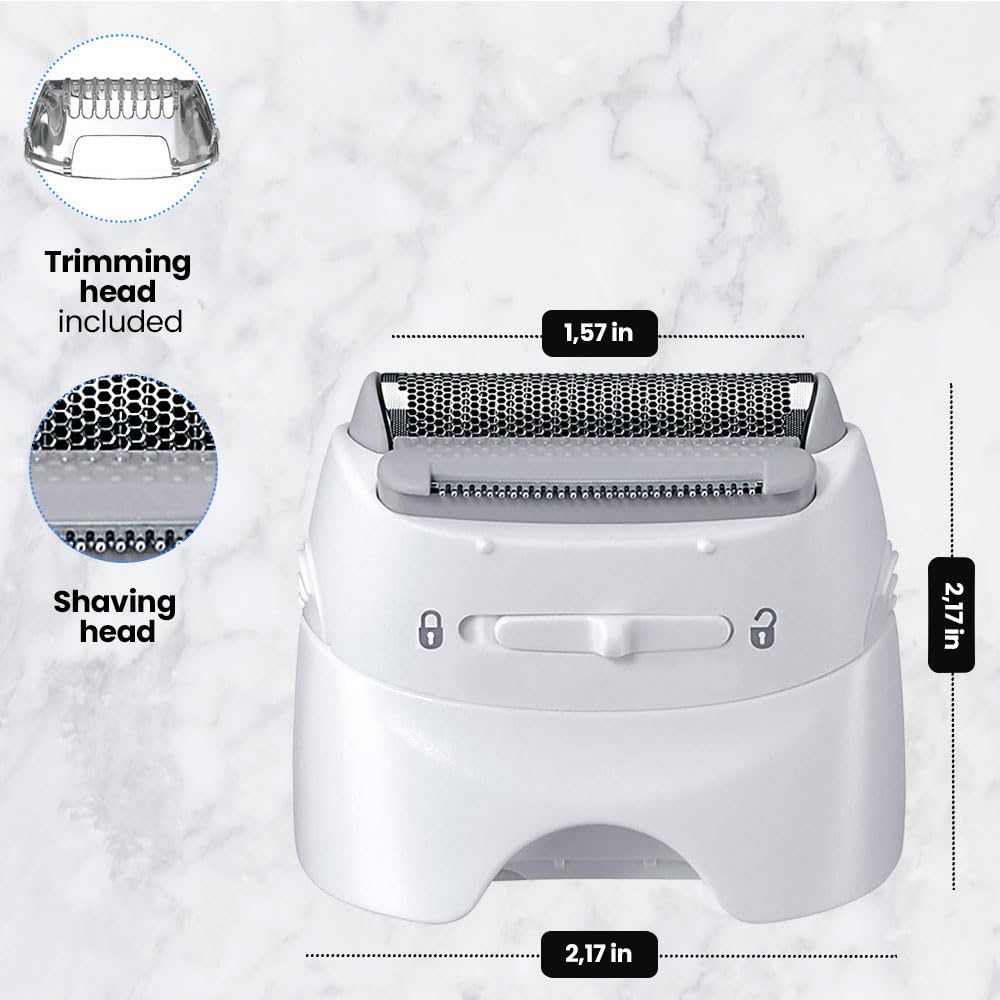 ANAKEL HOME Braun replacement head, packaging includes blade, trim cap, and closing cap