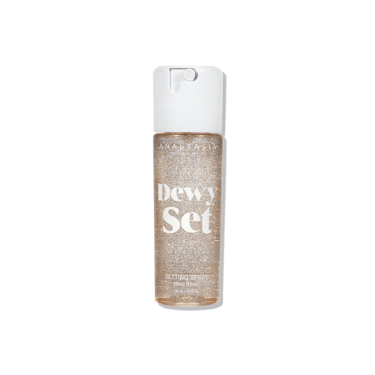 Anastasia Beverly Hills Dewy Set bottle pour showing weightless hydration