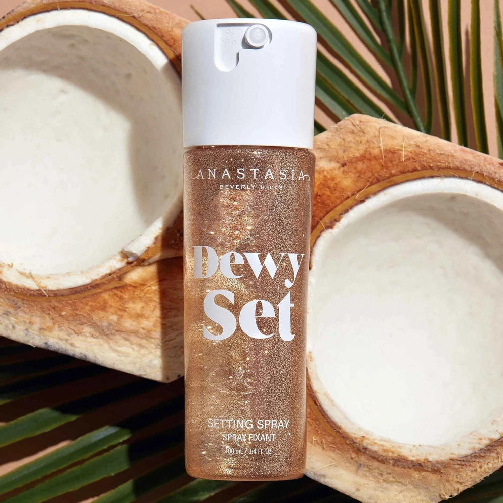 Anastasia Beverly Hills Dewy Set spray mist for a soft glow