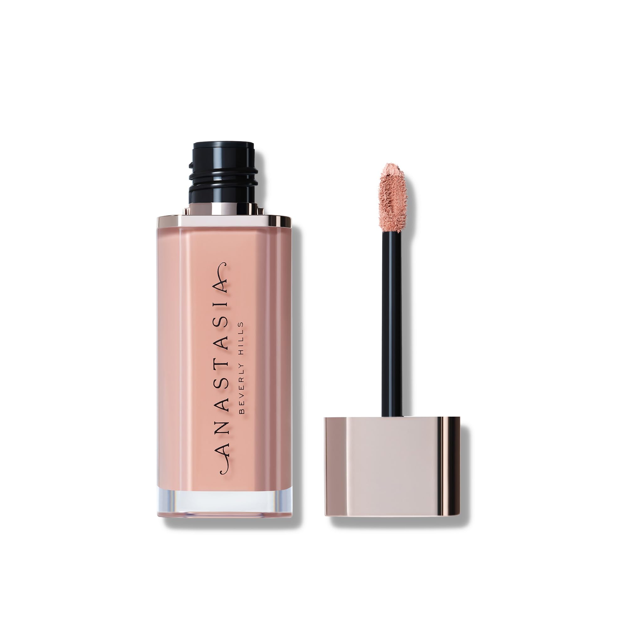 Lip Velvet Peachy Nude swatch with cushiony, weightless pigment by Anastasia Beverly Hills
