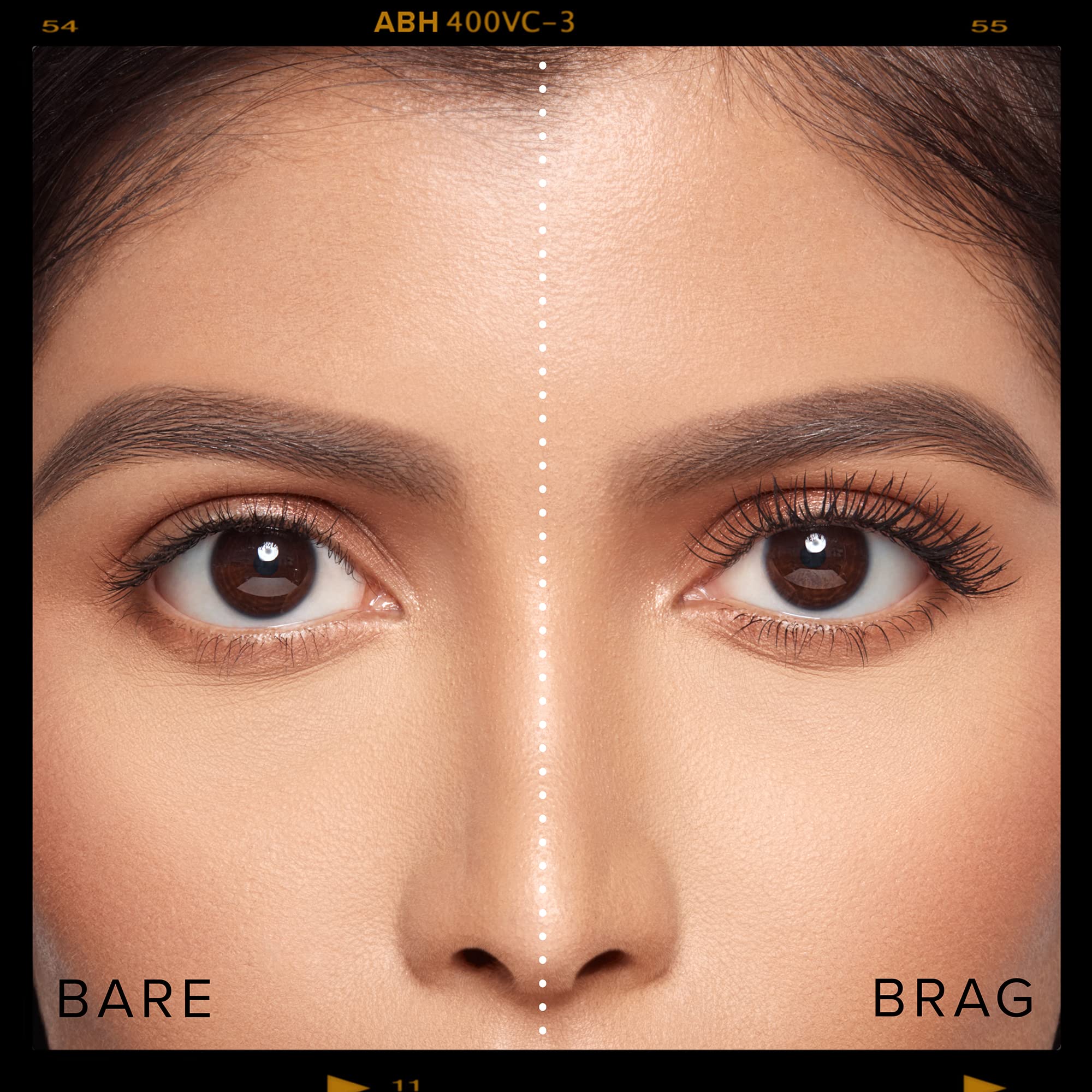 Applying Anastasia Beverly Hills Mini Lash Brag mascara during routine.
