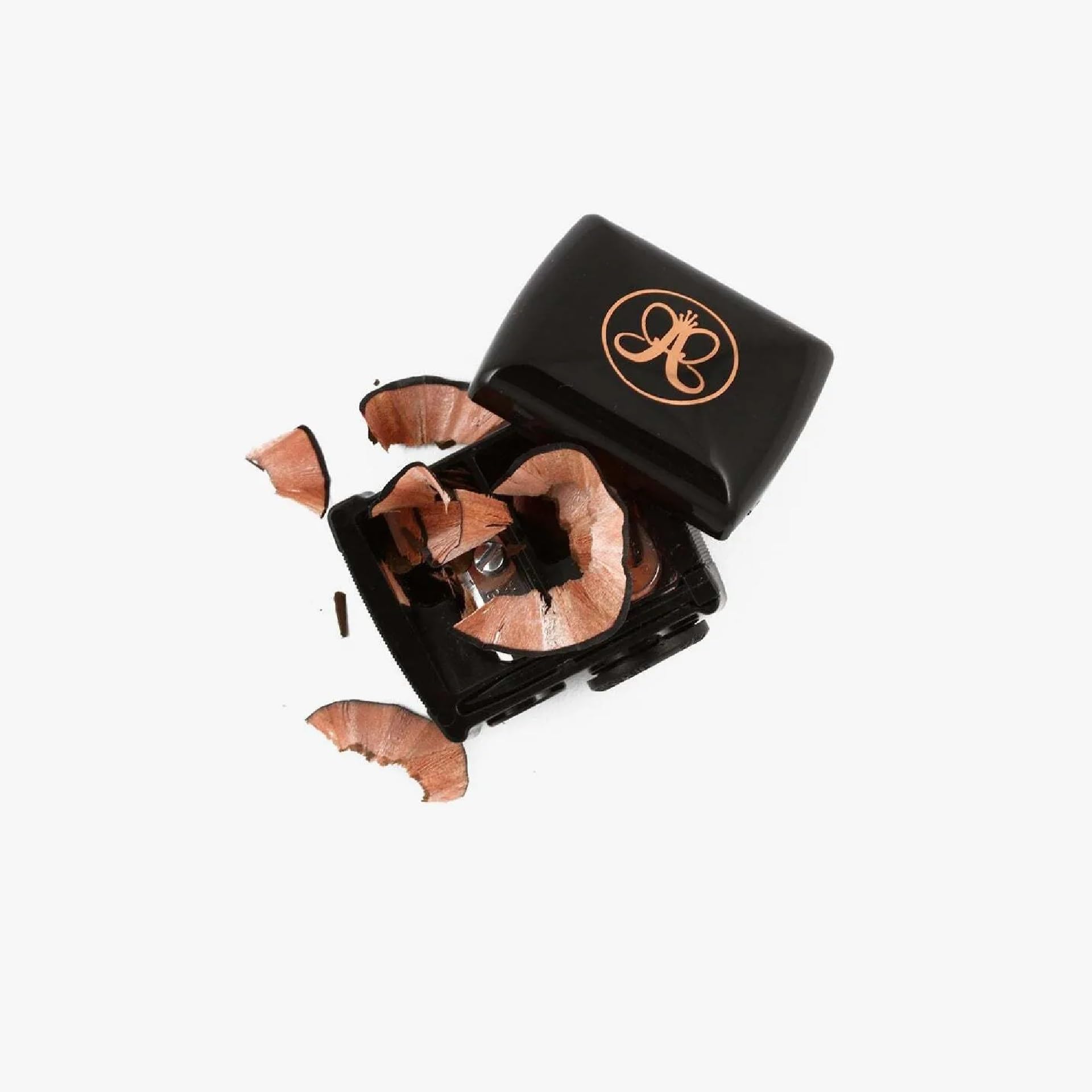 Anastasia Beverly Hills Sharpener features two rust-proof blades for clean, precise sharpening.