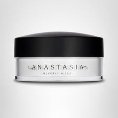 Anastasia Beverly Hills translucent powder on nose and chin, reducing shine for a soft matte look.