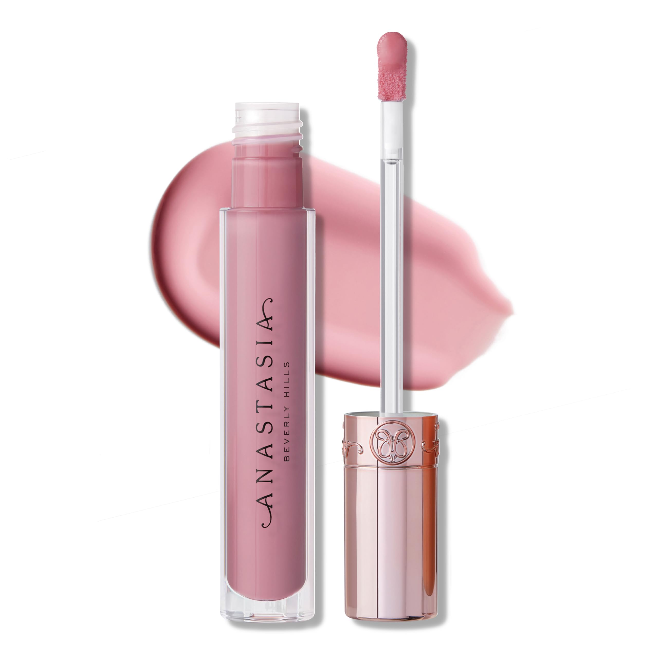 Anastasia Beverly Hills Brillo Labial Algodón de Azúcar, centrado en los labios para volumen sutil.
