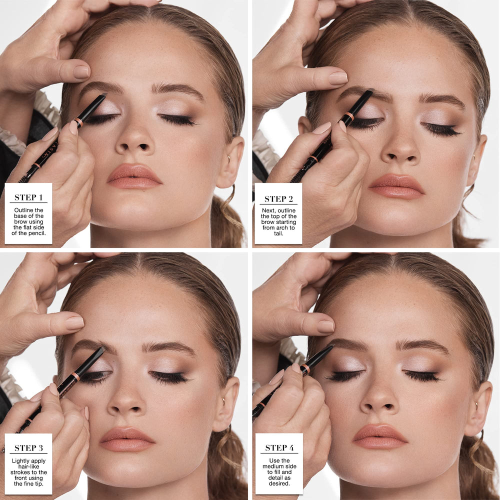 Anastasia Beverly Hills Brow Definer Taupe applied on brows for enhanced definition.