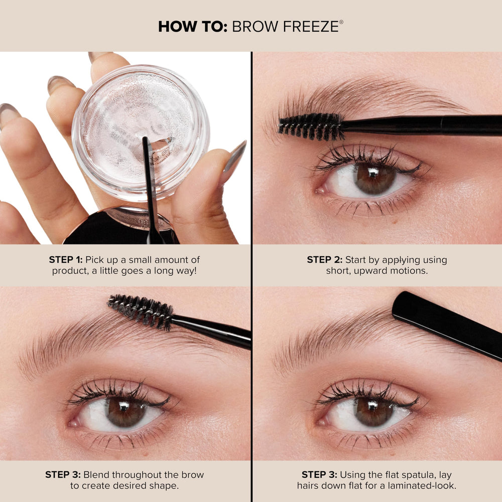 Efecto pluma con Brow Freeze para cejas más levantadas.