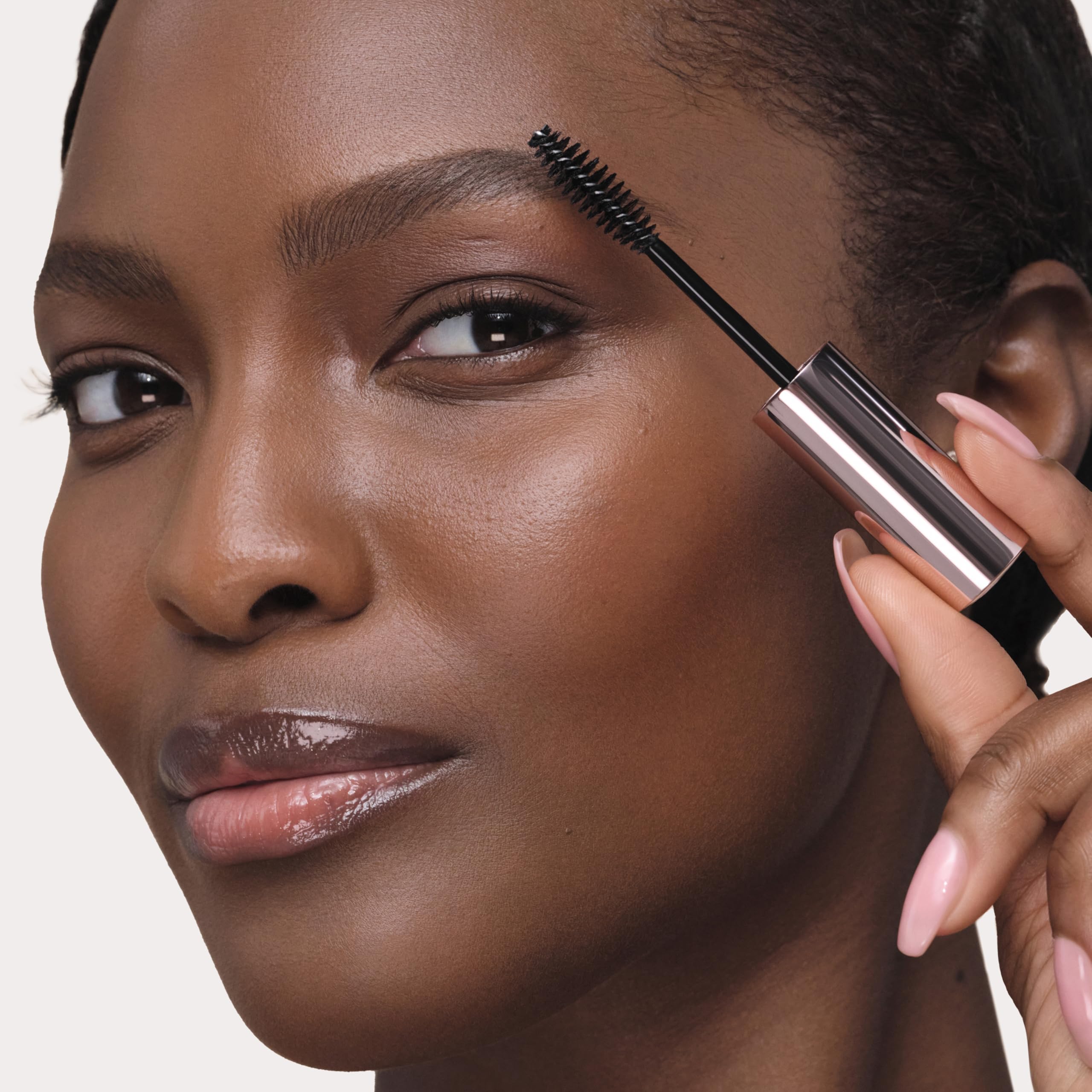 Anastasia Clear Brow Gel on brows delivering transparent hold for a neat look.