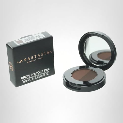 Anastasia Brow Powder Duo Chocolate texture swatch showing buildable intensity.