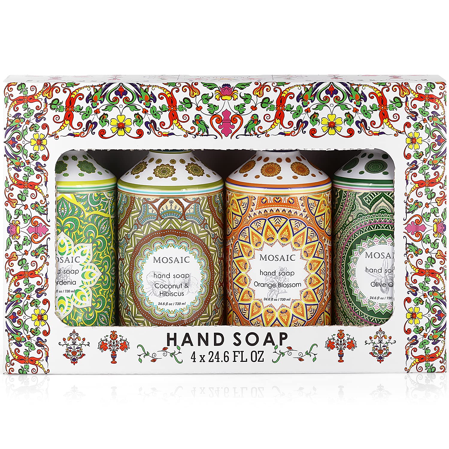 AnatoliaDaphne Mosaic Olive Oil hand soap bottle with pump for moisturized hands