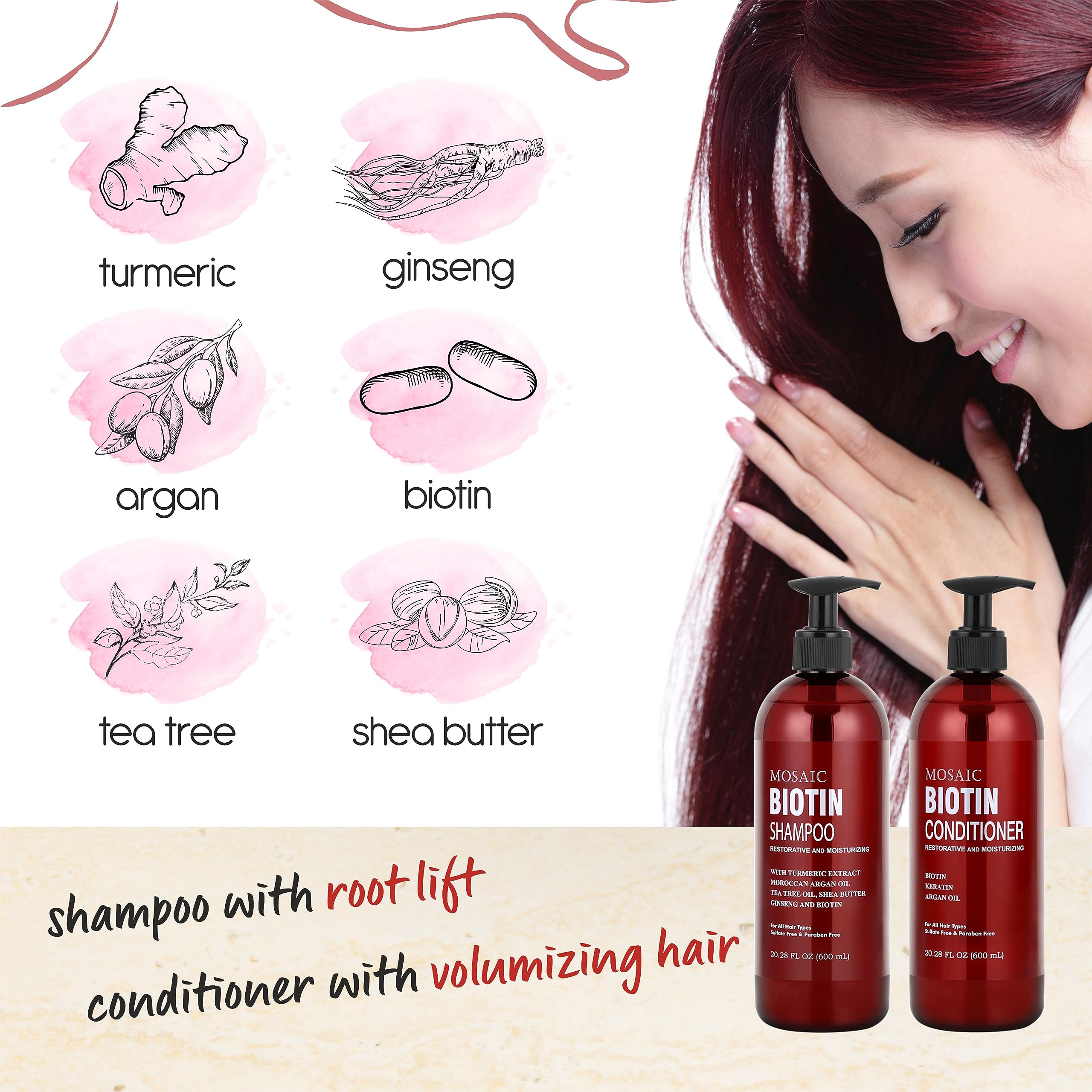 AnatoliaDaphne Biotin shampoo-conditioner packaging communicates natural formula