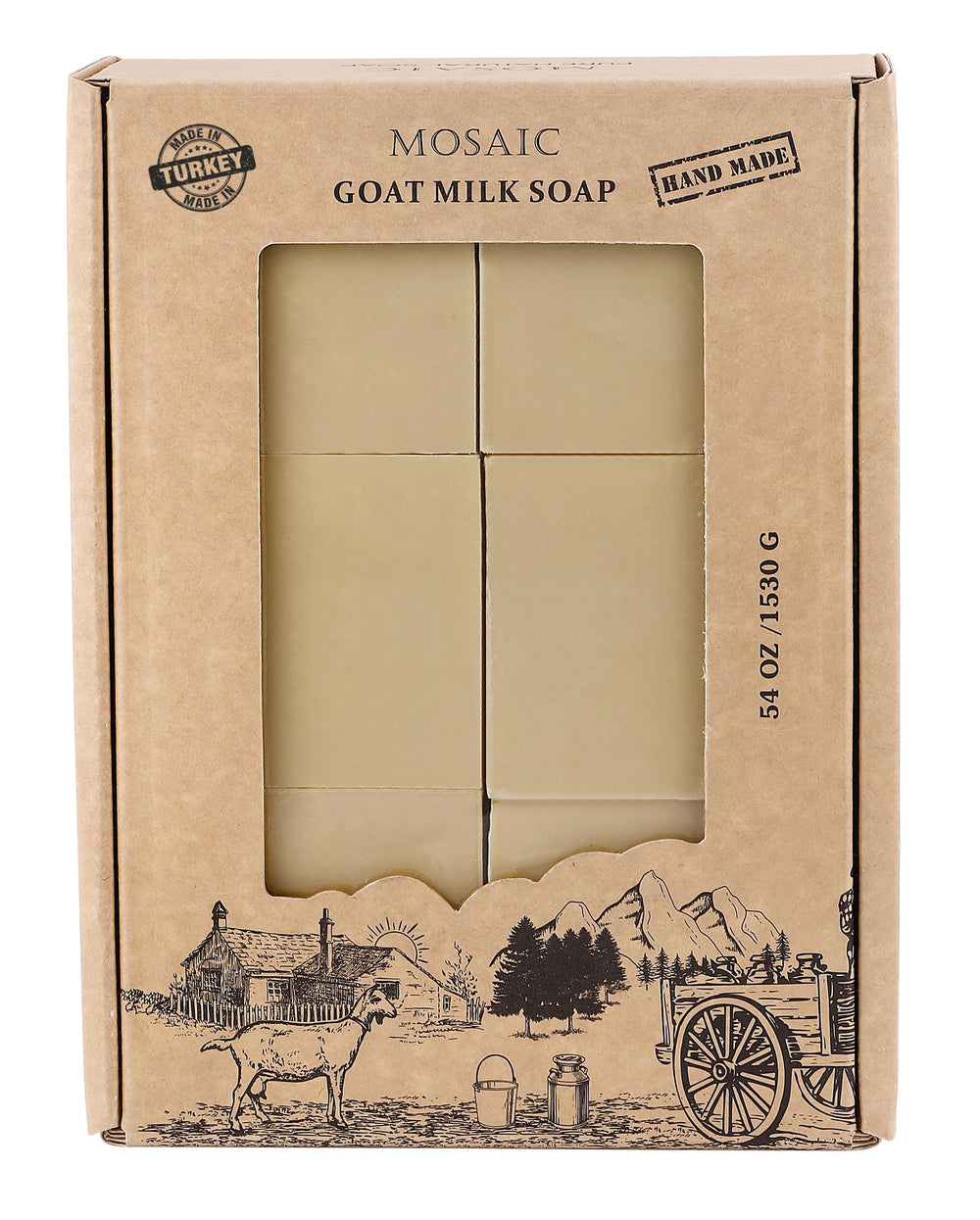AnatoliaDaphne goat milk soap bar close-up highlighting gentle hydration for sensitive skin.