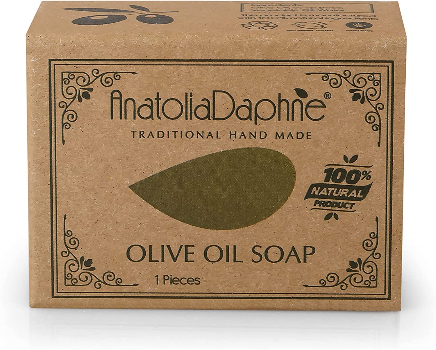 AnatoliaDaphne handmade soap closeup—natural ingredients and traditional techniques.