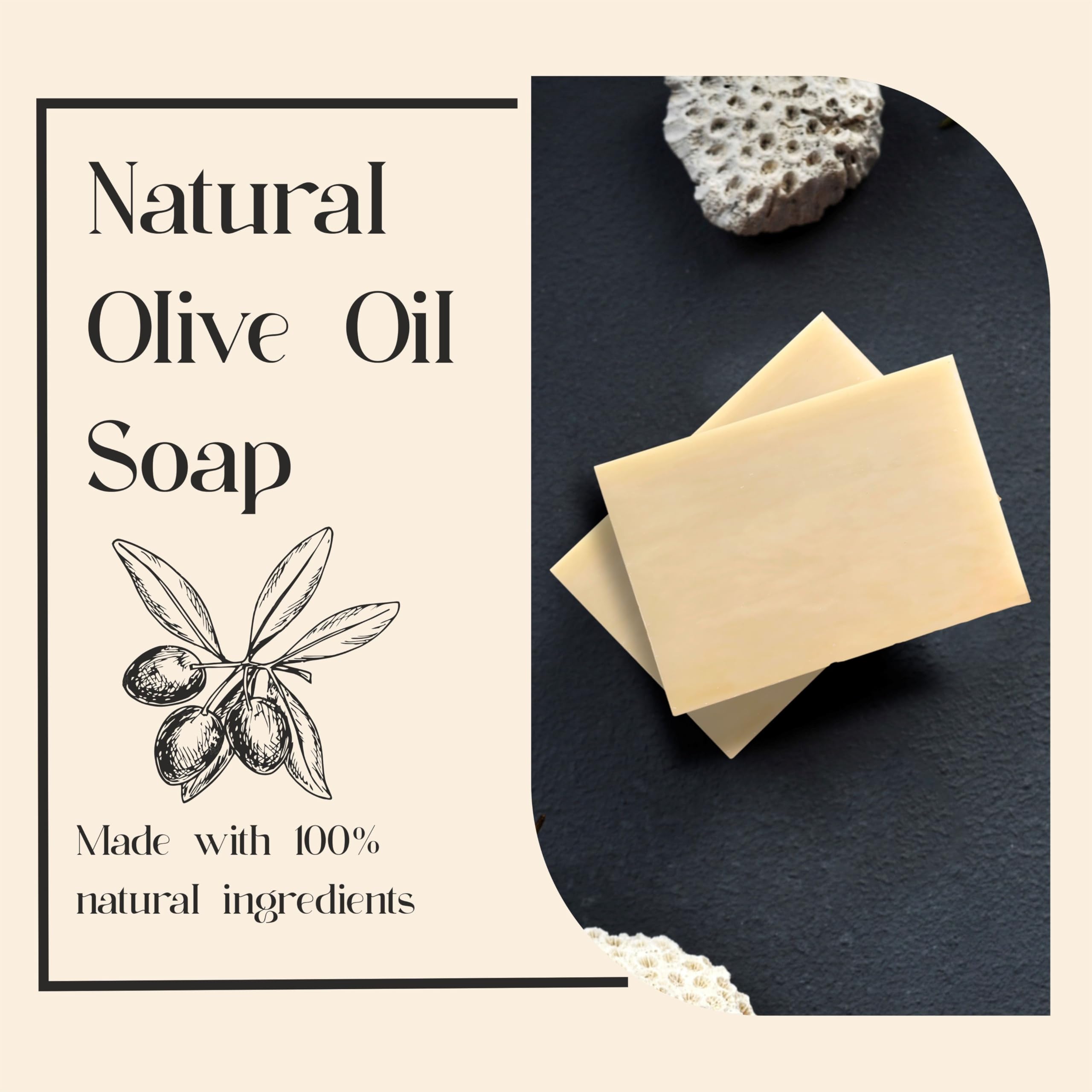 AnatoliaDaphne mediterranean olives feature—100% natural ingredients for authentic cleansing.