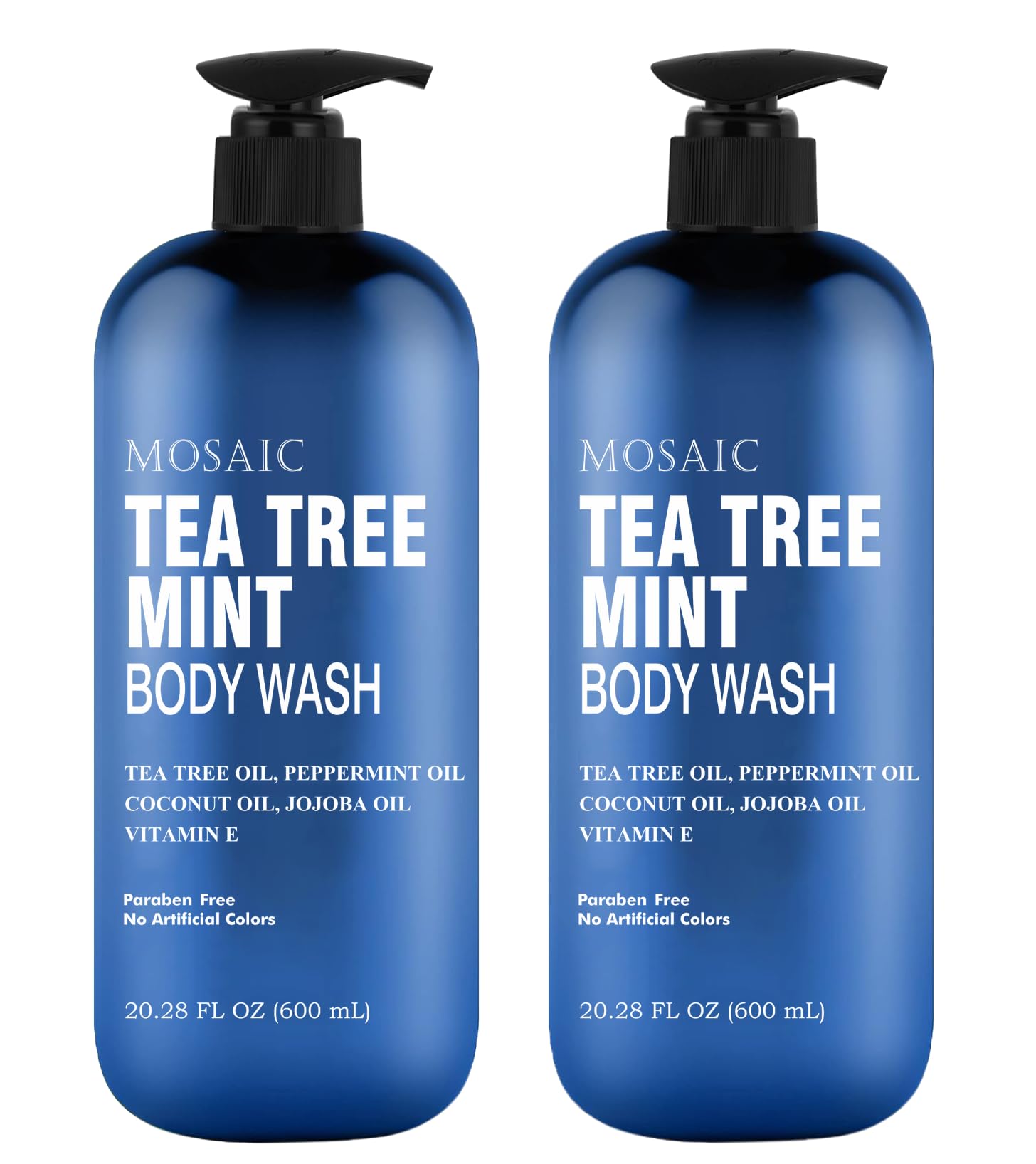 AnatoliaDaphne Tea Tree Mint bottle pair in a shower for all skin types.