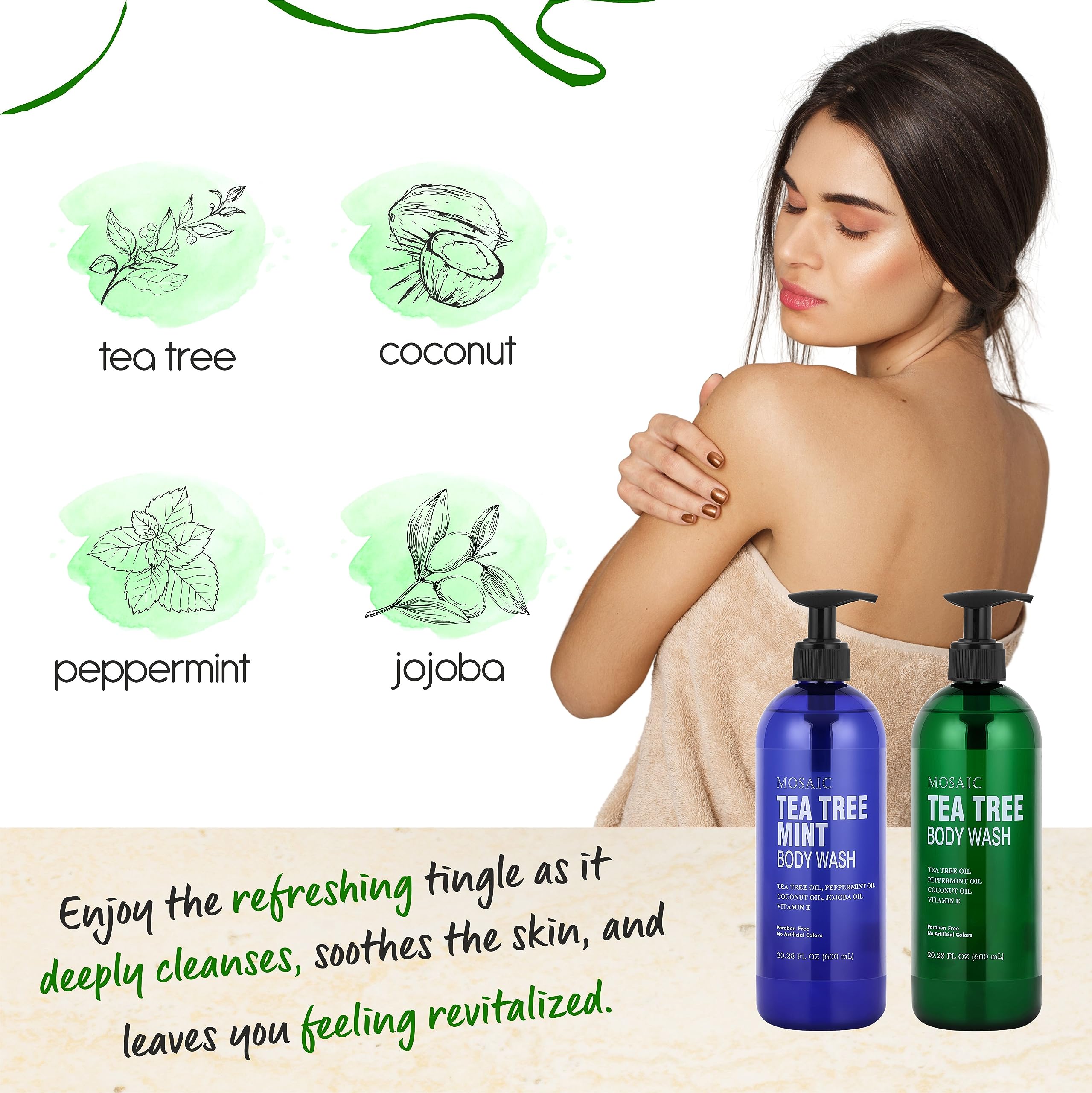AnatoliaDaphne Tea Tree Mint ingredients include coconut and jojoba oils.