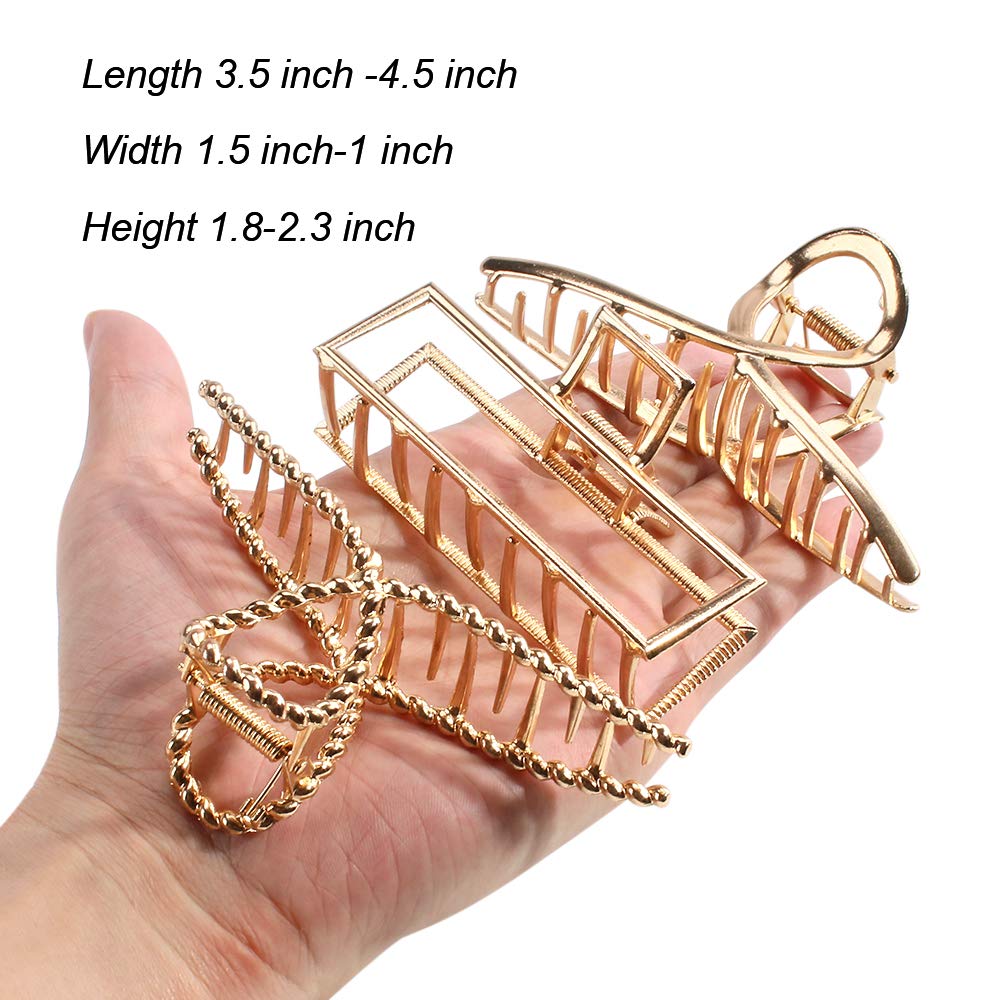 ANBALA gold arc-line clip combines form and grip for versatile looks