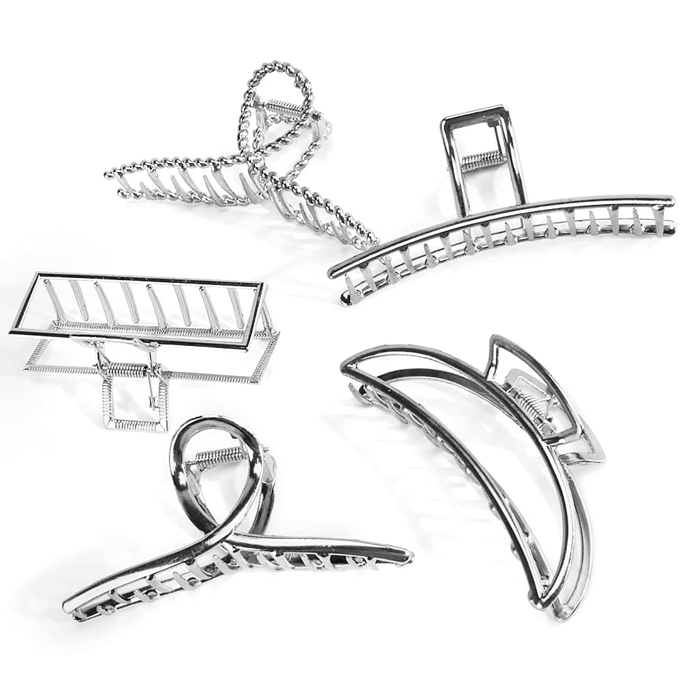ANBALA non-slip silver hair clip stays in place during activity