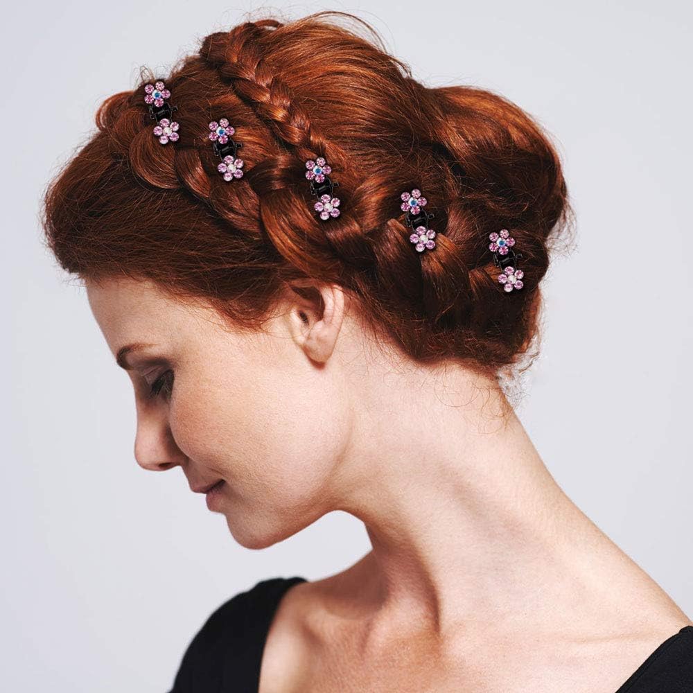 ANBALA small rhinestone clips secure hair during cutting or styling.
