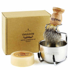 Anbbas badger hair shaving brush with wood handle for a smooth lathering experience