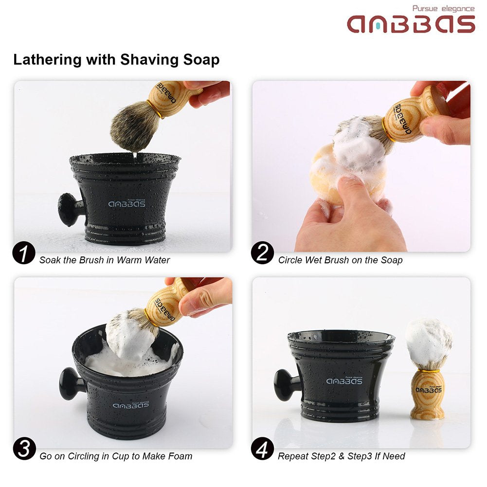 Anbbas wood handle detail adds natural elegance and comfortable grip