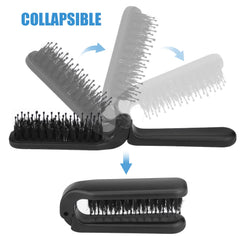 Ancable hair brush detangling action with boar and nylon bristles