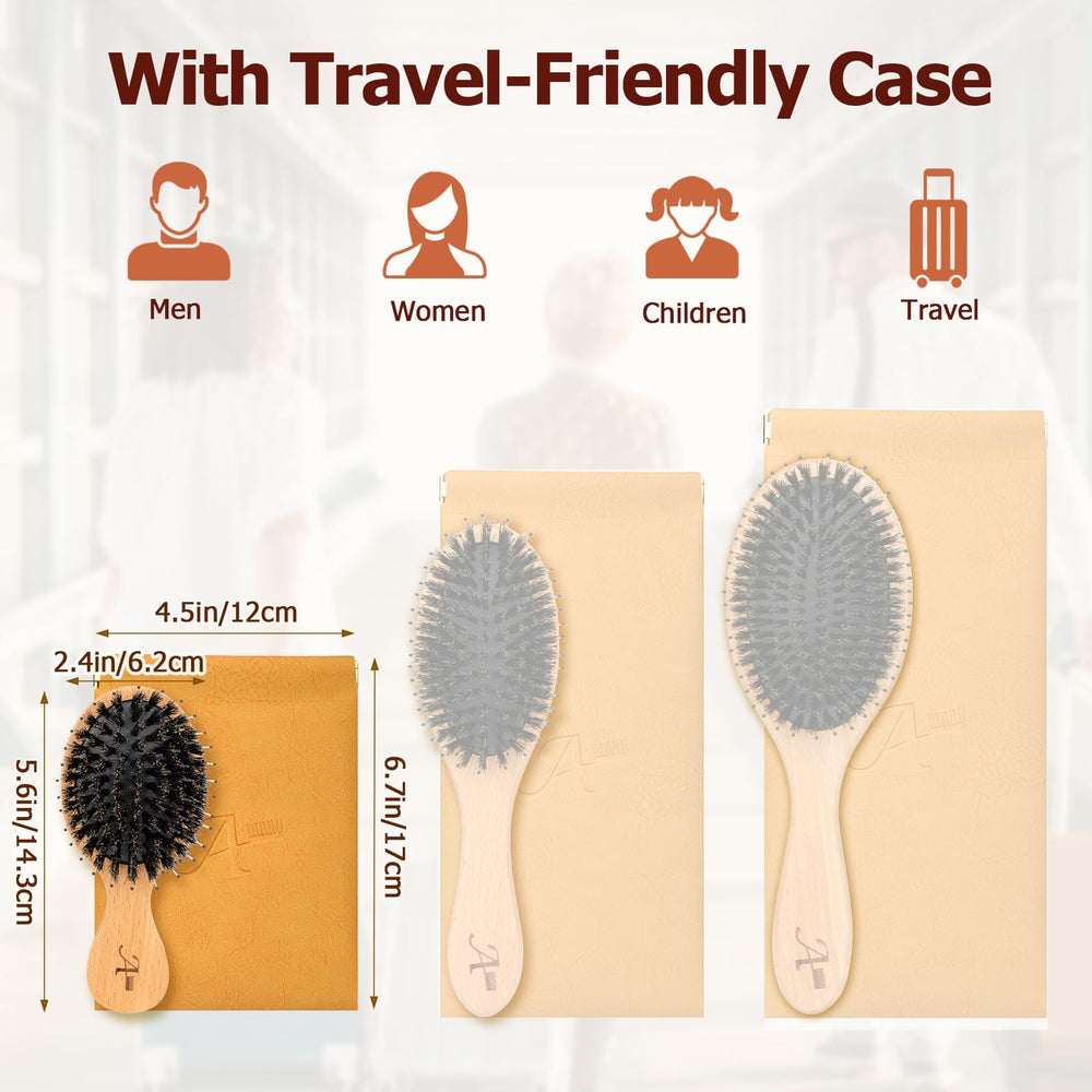 Ancable lightweight brush is comfortable to hold on the go.