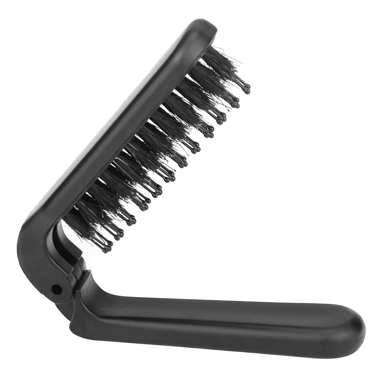 Ancable travel folding hair brush closed for on-the-go portability