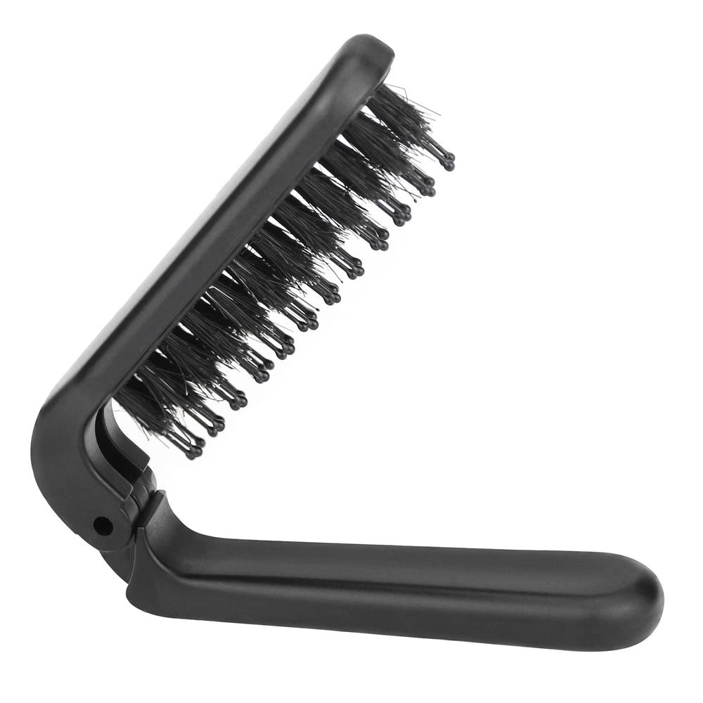 Ancable travel folding hair brush closed for on-the-go portability