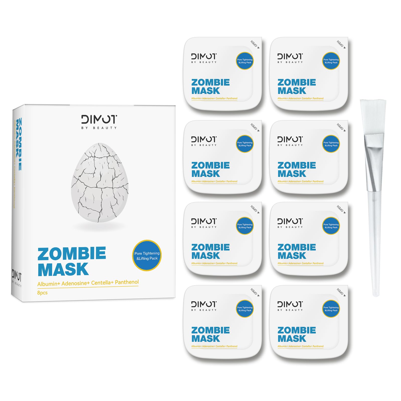 ANCAI Zombie Mask con embalaje de 8 cajas facilita uso preciso y reducción de desperdicio.