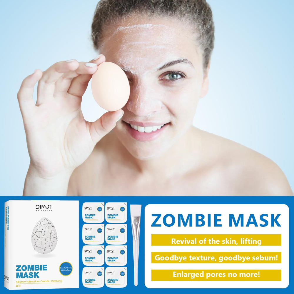 ANCAI Zombie Mask con aloe vera para hidratación suave y frescura.