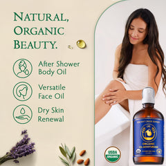 Ancient Greek Remedy face oil highlights versatile hydration for a dewy complexion.
